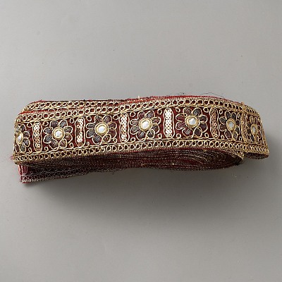 Vintage Jacquard Polyester Ribbon SRIB-WH20020-115C-1