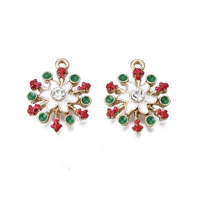 Rack Plating Alloy Enamel Pendants LS-X-ENAM-N055-142-1