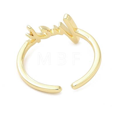 Rack Plating Brass Open Cuff Ring RJEW-Q773-20G-1
