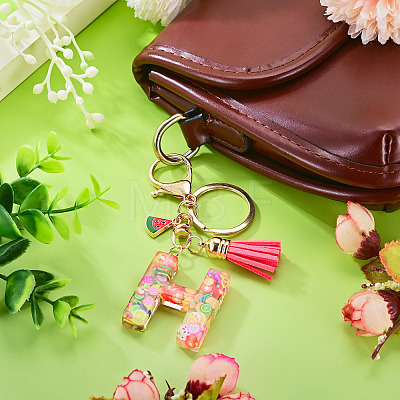 Fruit Series Letter Resin Keychains KEYC-TAC0033-02H-1