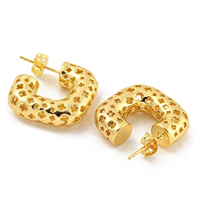 Rack Plating Brass Stud Earrings EJEW-M247-19G-1