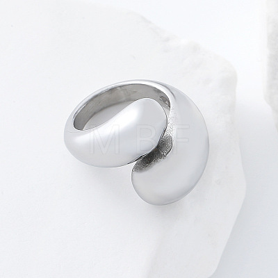 304 Stainless Steel Cuff Open Rings for Women AP0200-4-1
