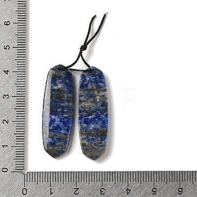 2Pcs Natural Lapis Lazuli Pendants G-A228-02C-1