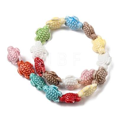 Handmade Procelain Beads Strands PORC-R140-02-1