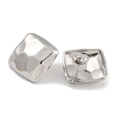 304 Stainless Steel Square Stud Earrings for Women EJEW-U022-10P-1