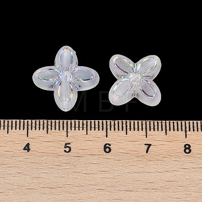 Frosted Transparent Acrylic Beads OACR-P029-09B-05-1