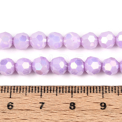 Anti-Tarnish Electroplate Glass Beads Strands EGLA-T021-6mm-15-02-1