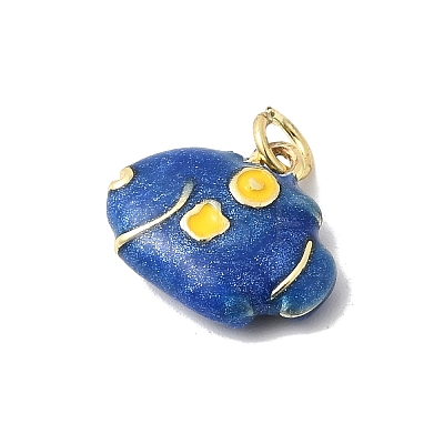 Brass Enamel Pendants KK-P343-03G-1