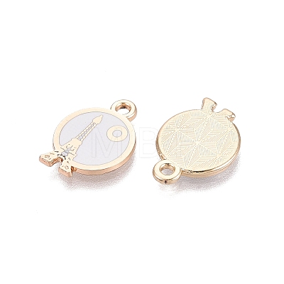 Rack Plating Alloy Enamel Pendants ENAM-N070-01E-01G-01-1