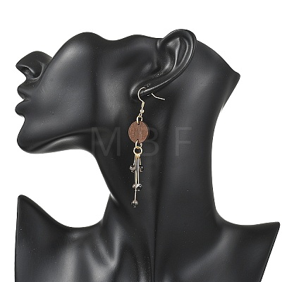 Natural Mixed Stone Dangle Earrings EJEW-JE06987-1