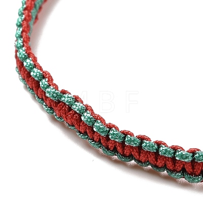 Polyester Braided Bracelet with CCB Plastic Beads BJEW-A099-05-1