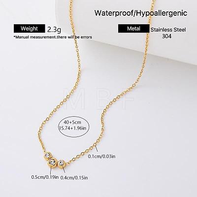 Elegant 304 Stainless Steel Crystal Rhinestone Pendant Necklaces for Women CS8831-4-1