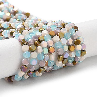 Electroplate Glass Beads X-EGLA-P056-01D-1