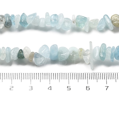 Natural Aquamarine Chip Beads Strands X-G-L154-19-1