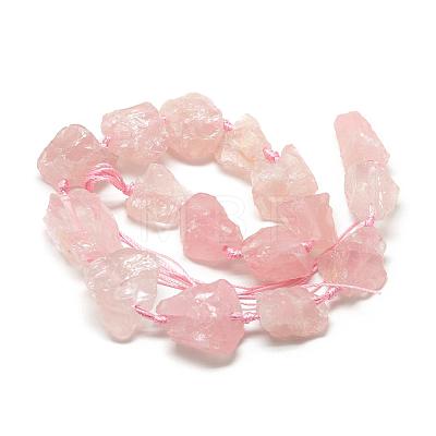 Natural Rose Quartz Beads Strands G-R421-17-1