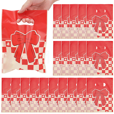 100Pcs Bowknot Printed Eco-Friendly Reusable Bags ABAG-SP0001-61A-D-1