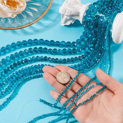 11 Strands 11 Styles Electroplate Glass Beads Strands EGLA-TA0003-05-1