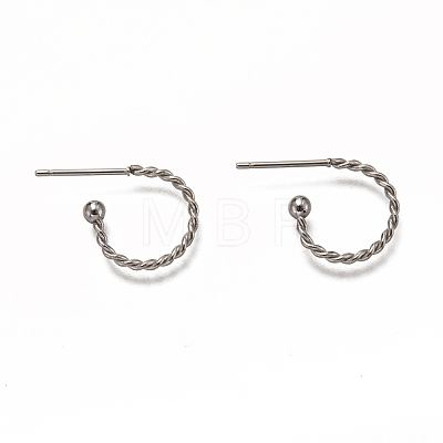 Non-Tarnish 304 Stainless Steel Stud Earring Findings STAS-L252-001P-1