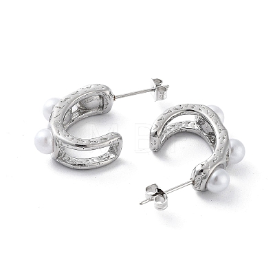 304 Stainless Steel Stud Earrings EJEW-D095-07P-1