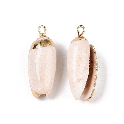 Natural Sea Shell Pendants SSHEL-N038-30A-1