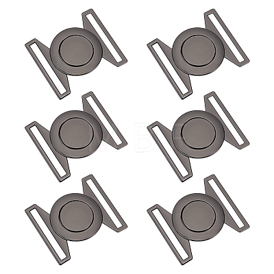6 Sets Zinc Alloy Side Release Buckles FIND-BC0019-63B-1