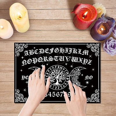 Printed Wood Pendulum Dowsing Divination Board Set DJEW-WH0324-067-1