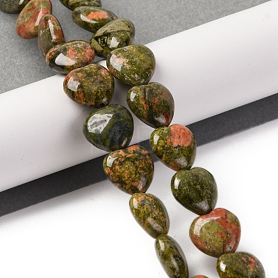 Natural Unakite Beads Strands G-I372-A05-02-1