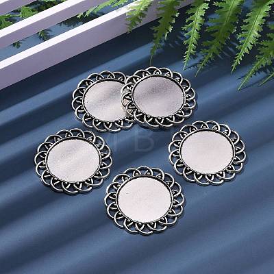 Metal Alloy Cabochon Settings X-PALLOY-A15624-AS-NF-1