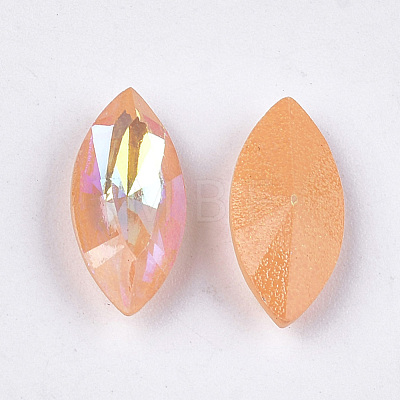 Pointed Back Resin Rhinestone Cabochons CRES-S381-7x15mm-C02-1