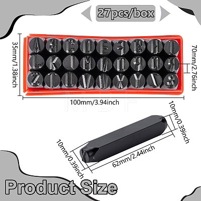 27Pcs Carbon Steel Stamps DIY-WH0740-11B-1