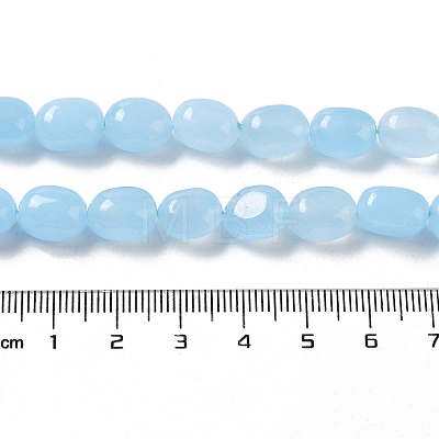 Natural White Jade Beads Strands G-E614-B01-01-1