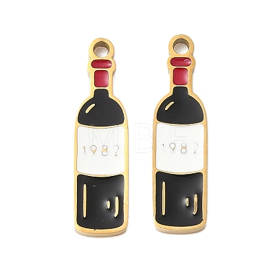 304 Stainless Steel Enamel Pendants X1-STAS-G360-04G-04-1