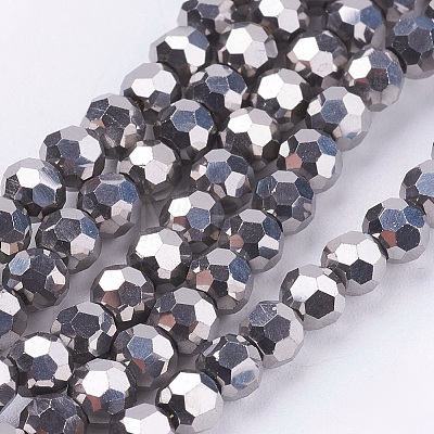 Electroplate Glass Bead Strands LS-EGLA-R042-4mm-06-1