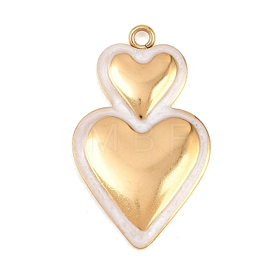 304 Stainless Steel Enamel Pendants STAS-G392-03G-04-1