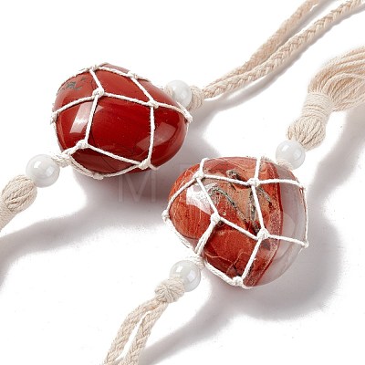 Natural Red Jasper Pendant Decorations HJEW-E579-01E-1