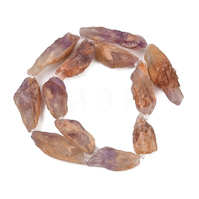 Raw Rough Natural Purple Phantom Quartz Purple Lodolite Quartz Beads Strands G-A305-A02-01-1