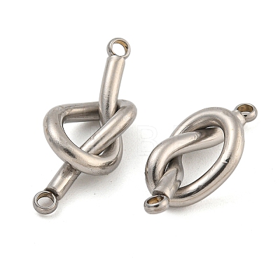 304 Stainless Steel Knot Links Connector Charms STAS-K290-02P-1