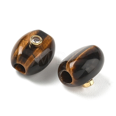 Natural Tiger Eye European Beads GG-CBA105B-02H-G-1