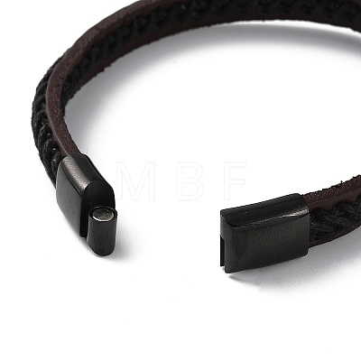 Leather Braided Cord Bracelet BJEW-F460-07EB-1