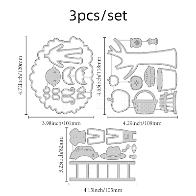 Carbon Steel Cutting Dies Stencils DIY-WH0309-1147-1