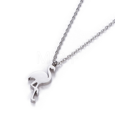 304 Stainless Steel Pendant Necklaces NJEW-O118-02P-1