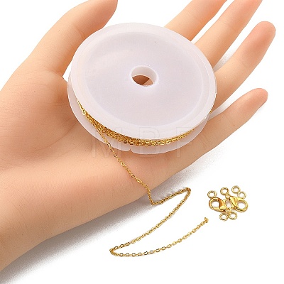 DIY Chain Bracelet Necklace Making Kit DIY-YW0007-05G-1