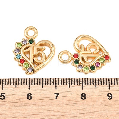 304 Stainless Steel Rhinestone Pendants STAS-G394-08G-1