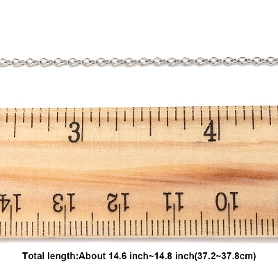 4Pcs 304 Stainless Steel Cable Chain Necklace Making STAS-FS0001-81P-1