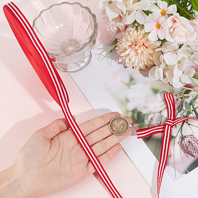 Polyester Stripe Pattern Ribbon OCOR-WH20003-120-1