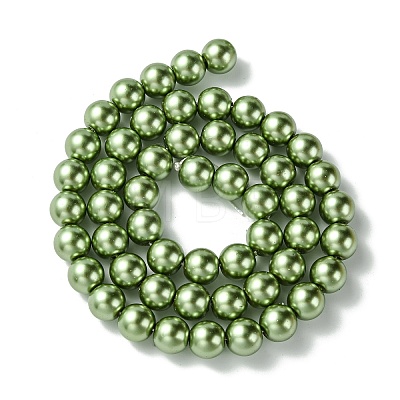 Eco-Friendly Grade A Glass Pearl Beads HY-J002-8mm-HX071-1