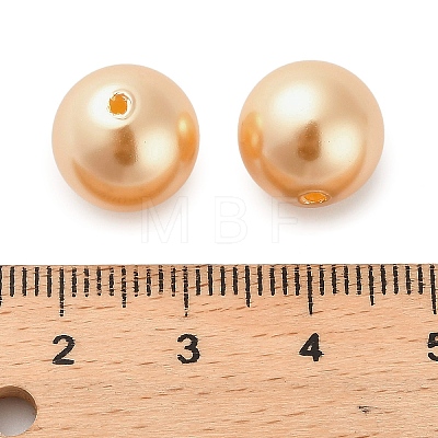 Baking Painted Pearlized Glass Pearl Round Beads HY-Q001-02B-01-1