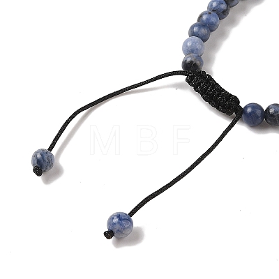 6mm Round Natural Sodalite Braided Bead Bracelets LS-BJEW-C067-01A-03-1