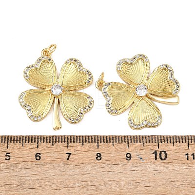 Brass Cubic Zirconia Pendants KK-L251-54G-1