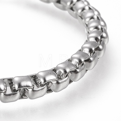 304 Stainless Steel Box Chain Bracelets BJEW-I288-01P-1